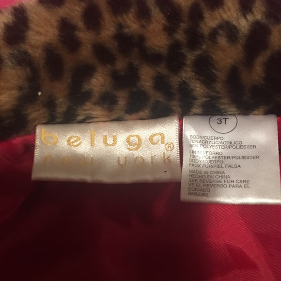 Toddler Leopard Coat with red lining! - Picture 3 of 3